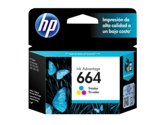 HP - CARTUCHO 664 - F6V28AL - TRICOLOR